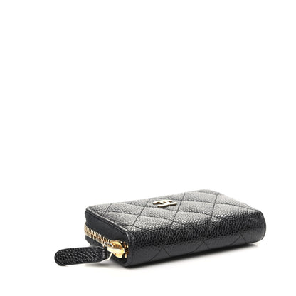 Chanel Caviar Quilted Zip Coin Purse Black 4 of 8