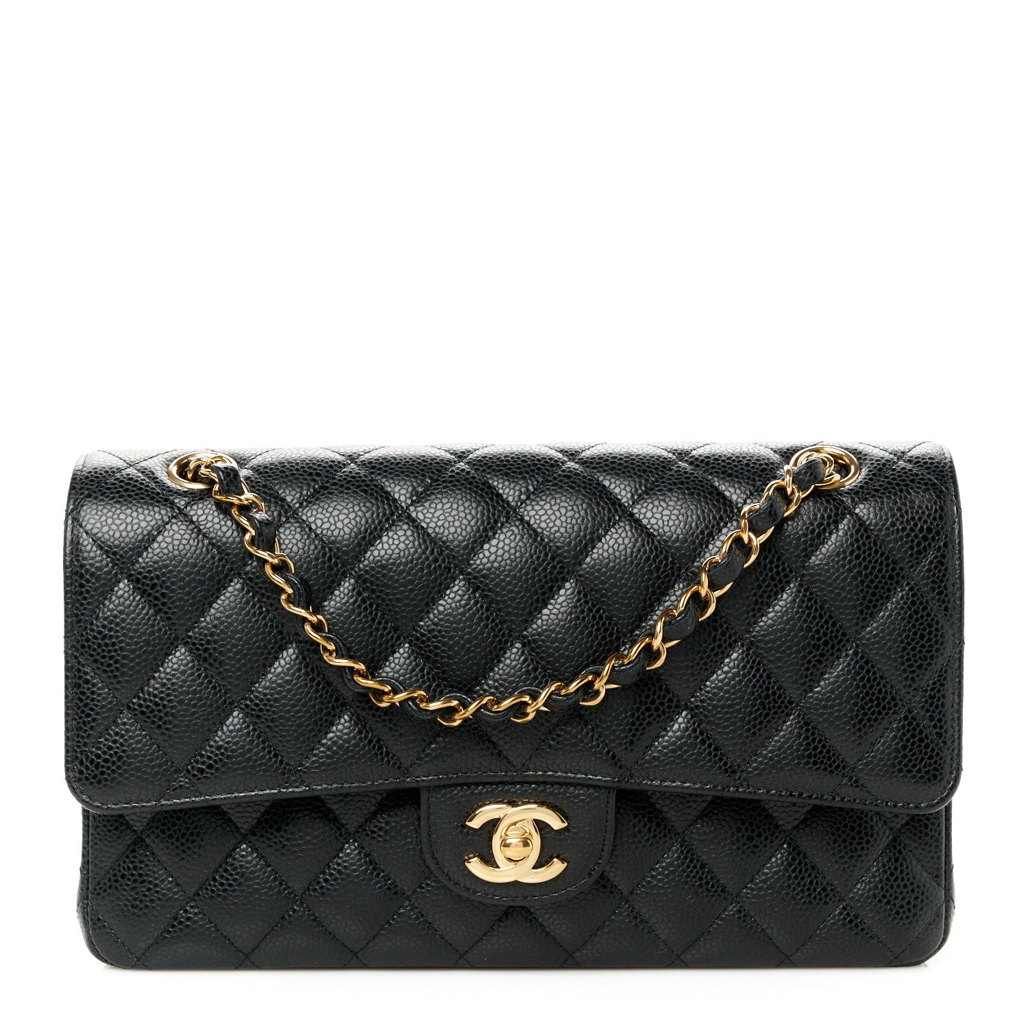 Chanel Caviar Quilted Medium Double Flap Black 1 of 11