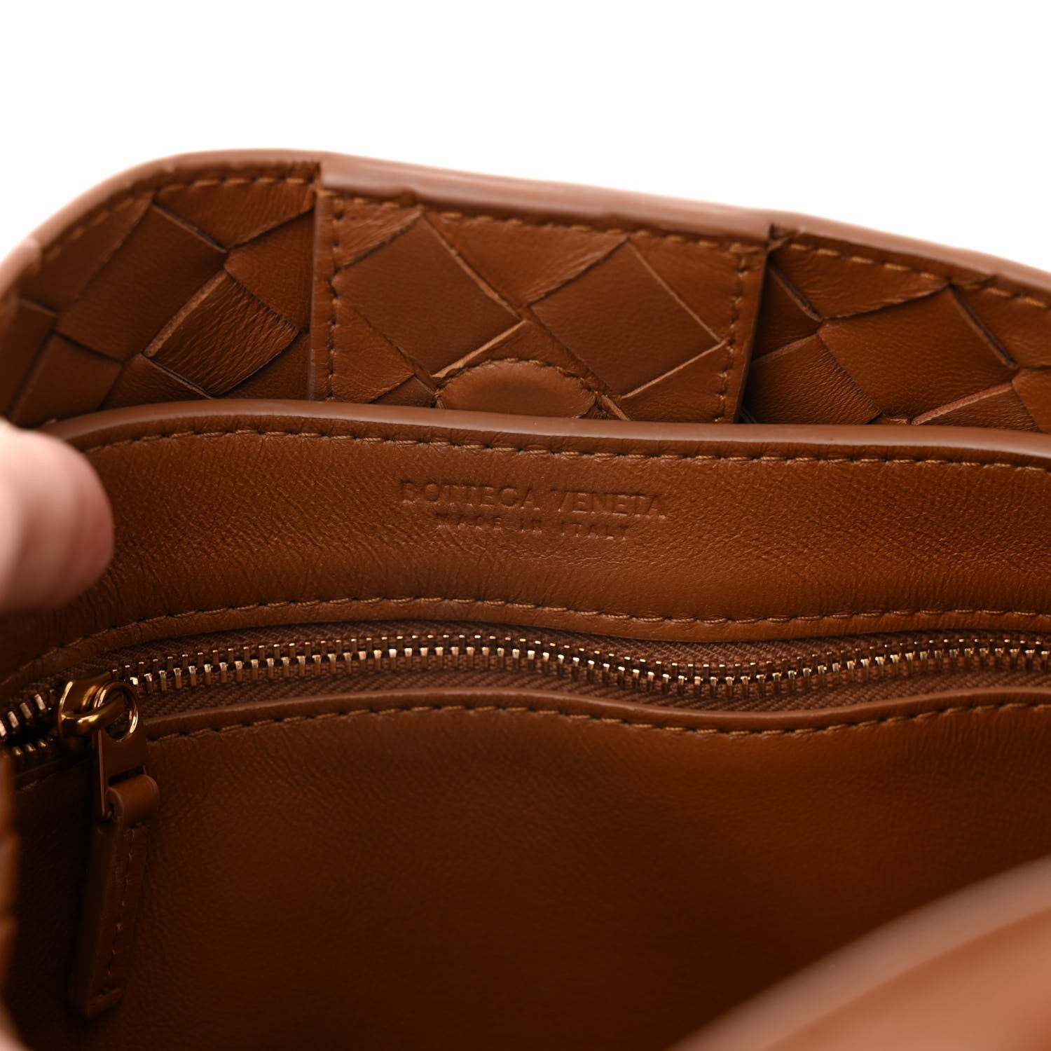 Bottega Veneta Nappa Intrecciato Small Andiamo Shoulder Bag Amber 7 of 11
