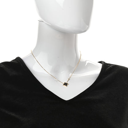Louis Vuitton 18K Yellow Gold Diamond Black Onyx Color Blossom BB Star Pendant Necklace 2 of 6