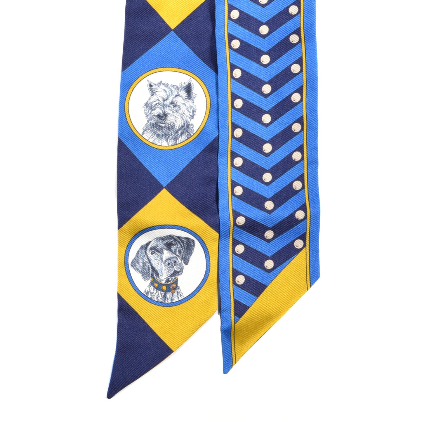 Silk Colliers Et Chiens Twilly Blue Roy Gold Marine