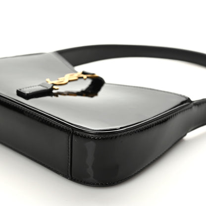 Saint Laurent Patent Calfskin Le 5 A 7 Mini Hobo Black 6 of 9