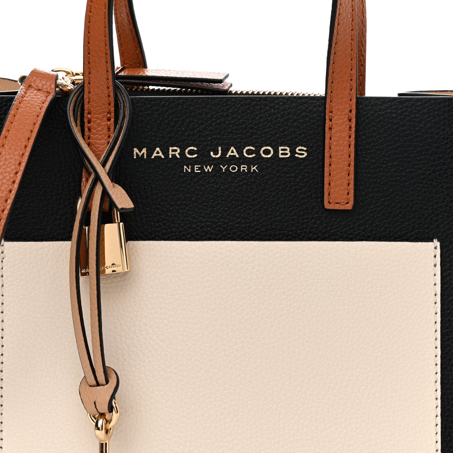Calfskin Mini Grind Tote Bag Smoked Almond Multicolor