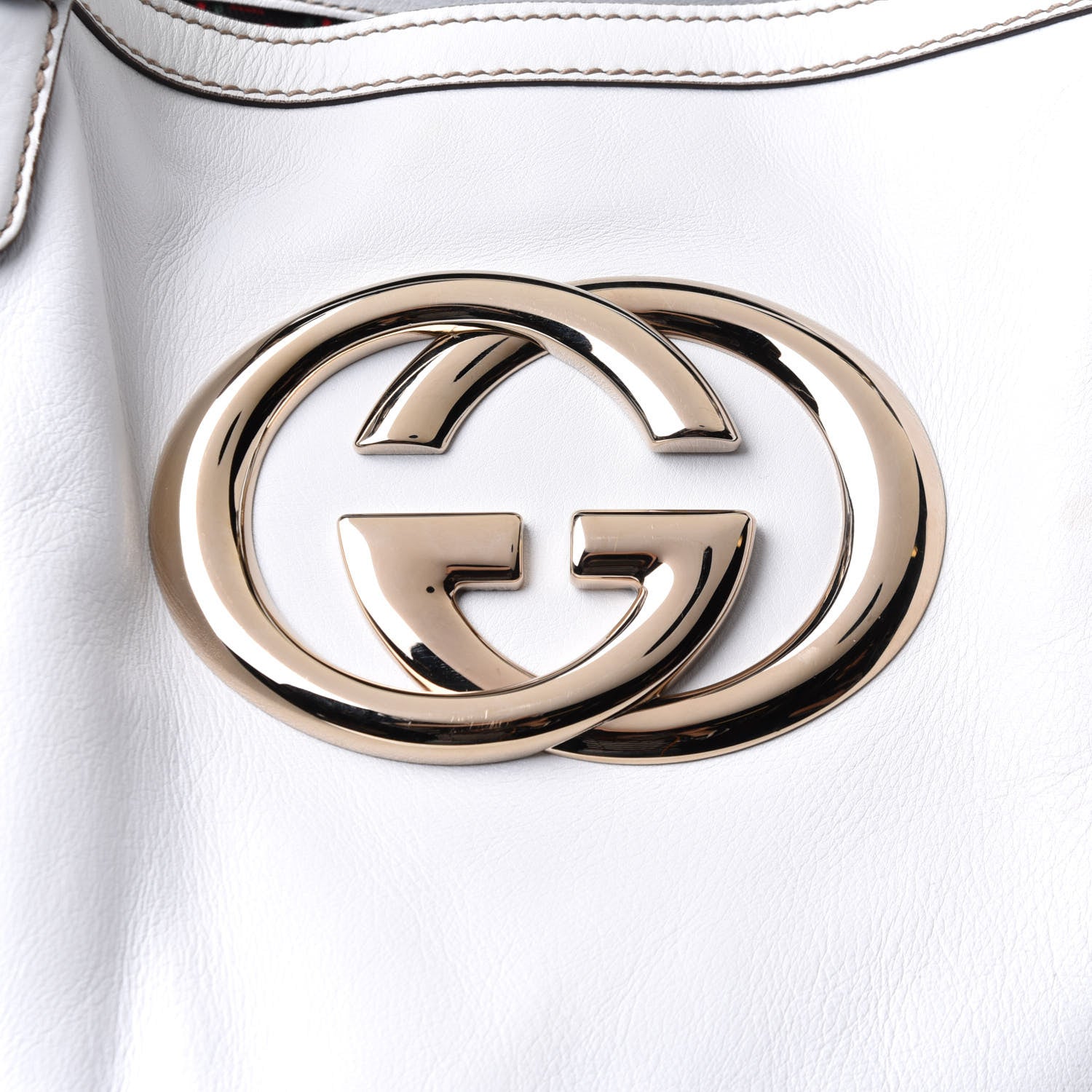 Gucci Calfskin Large Britt Shoulder Bag Off White 17 of 38