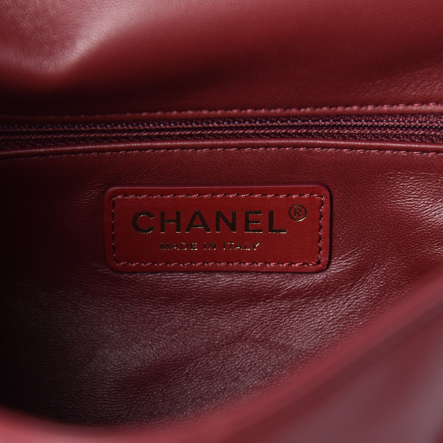 Chanel Lambskin Quilted Small Easy Carry Flap Burgundy 8 of 10