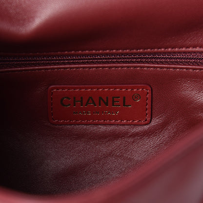 Chanel Lambskin Quilted Small Easy Carry Flap Burgundy 8 of 10