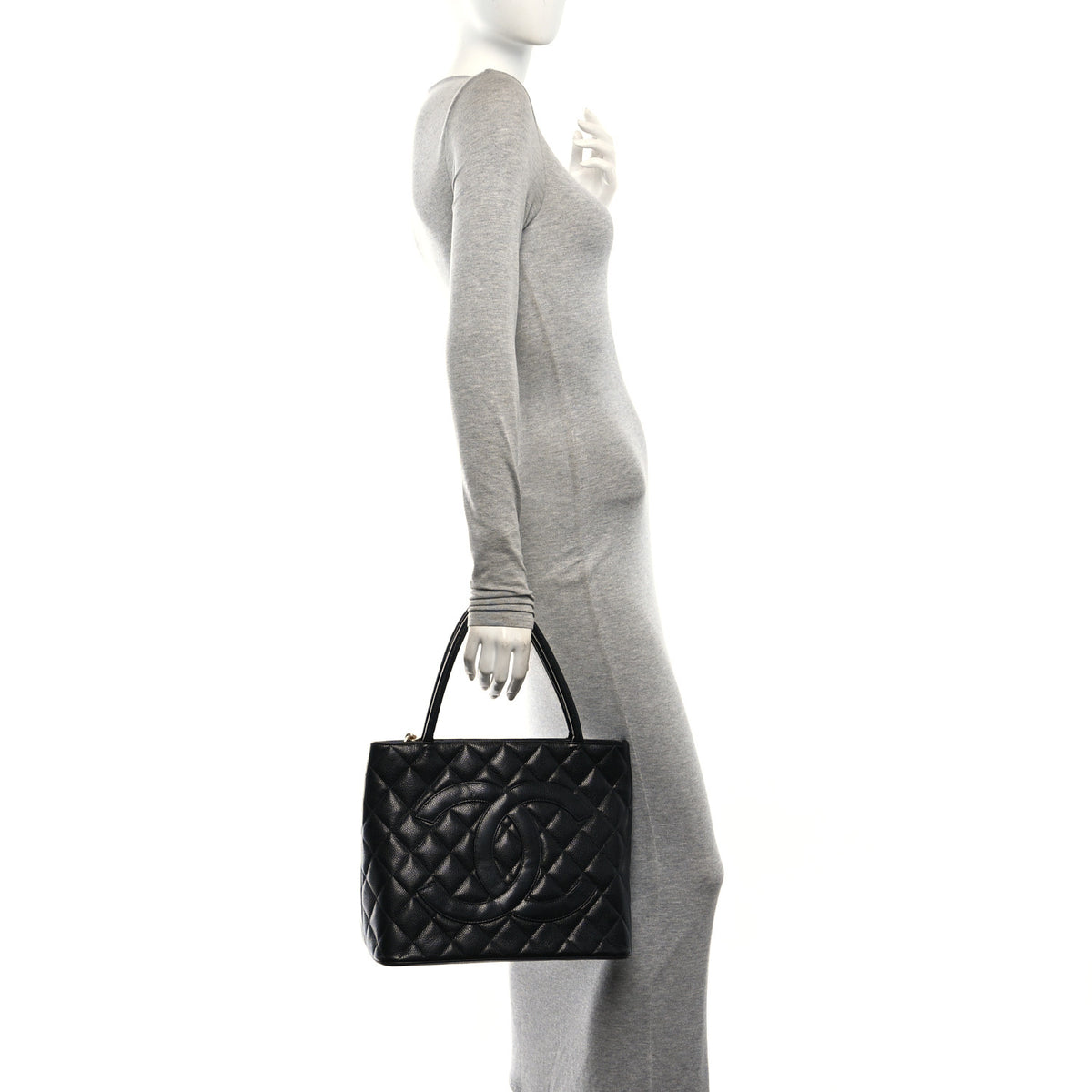 Chanel Caviar Quilted Medallion Tote Black 2 of 10