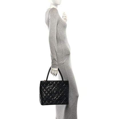 Chanel Caviar Quilted Medallion Tote Black 2 of 10