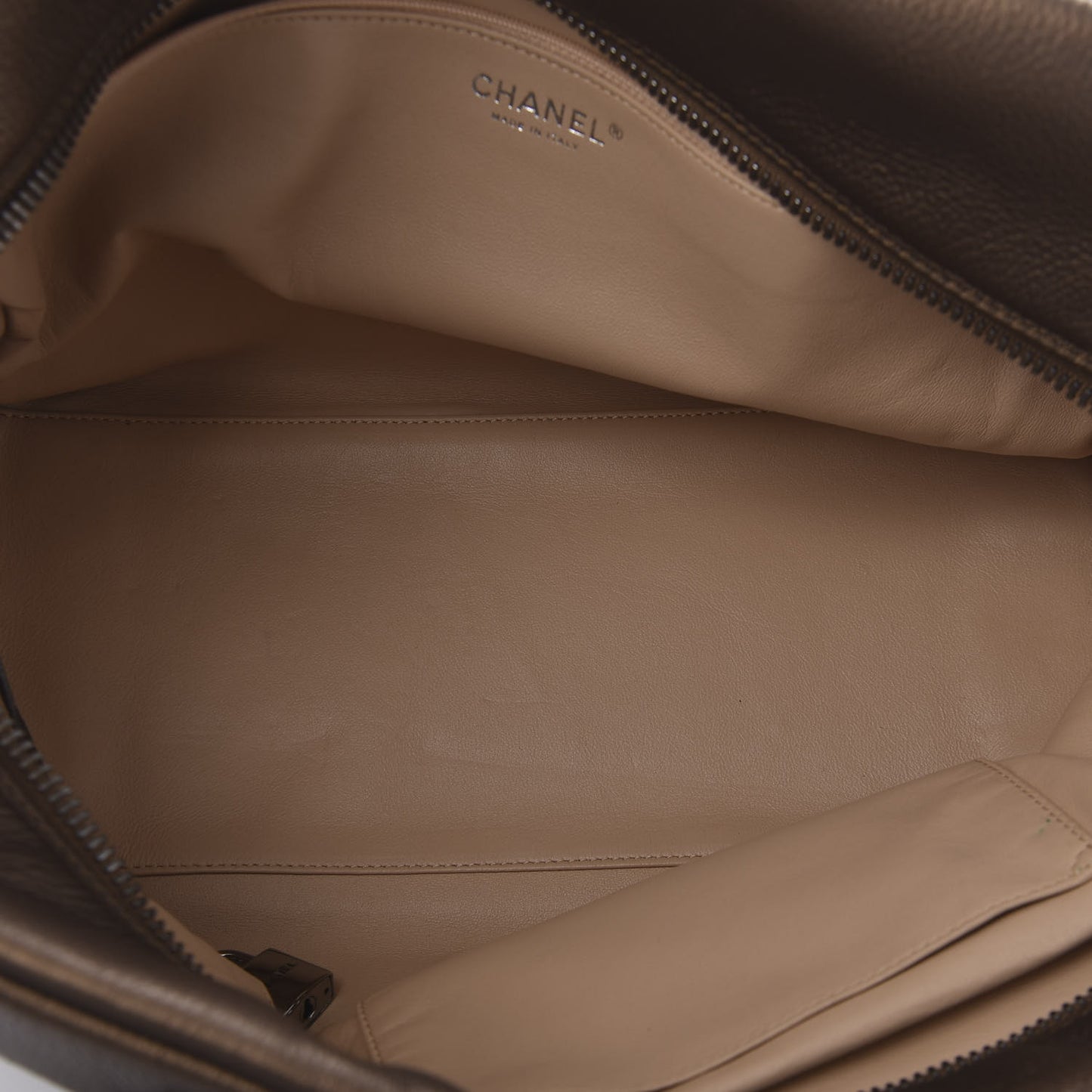 Metallic Deerskin Large Luxe Ligne Bowler Bronze