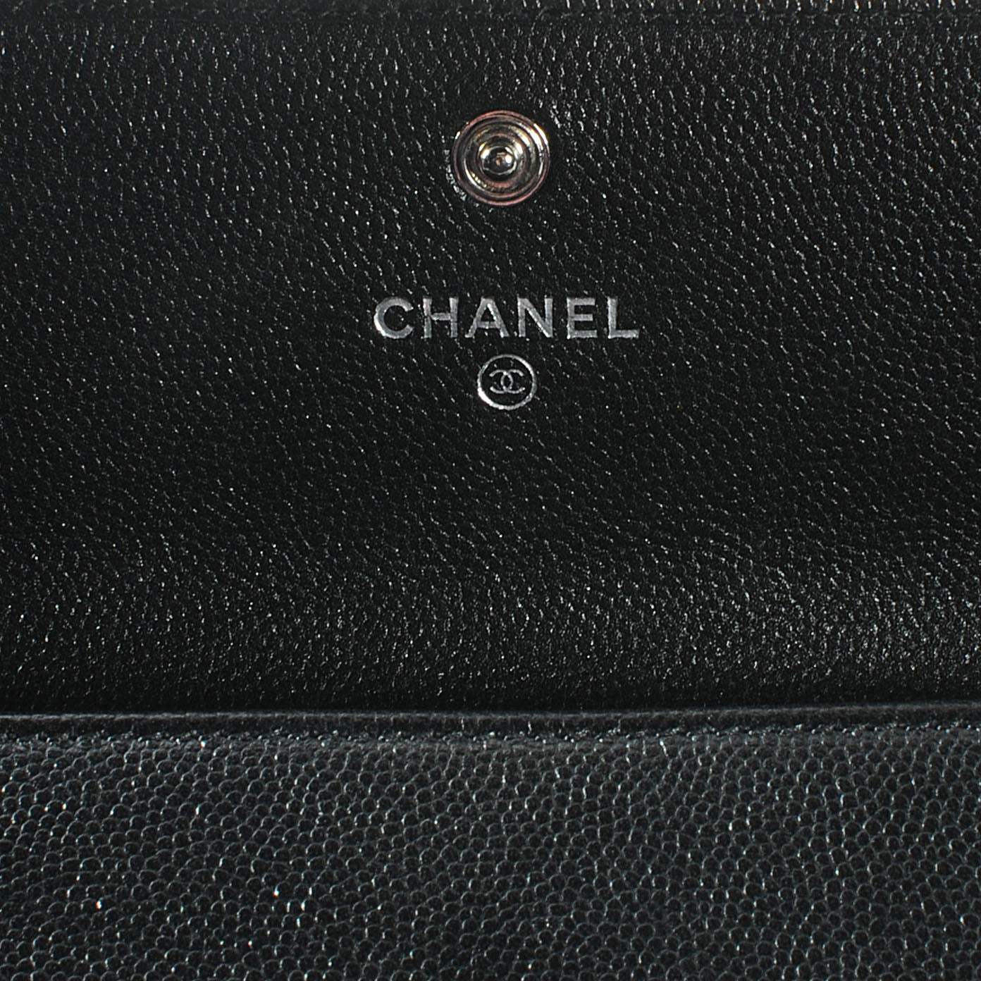 Chanel Caviar Sevruga Large Gusset Flap Wallet Black 5 of 7