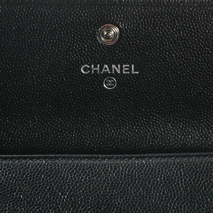 Chanel Caviar Sevruga Large Gusset Flap Wallet Black 5 of 7