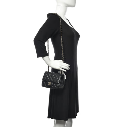 Chanel Lambskin Quilted Mini Square Flap Black 2 of 9