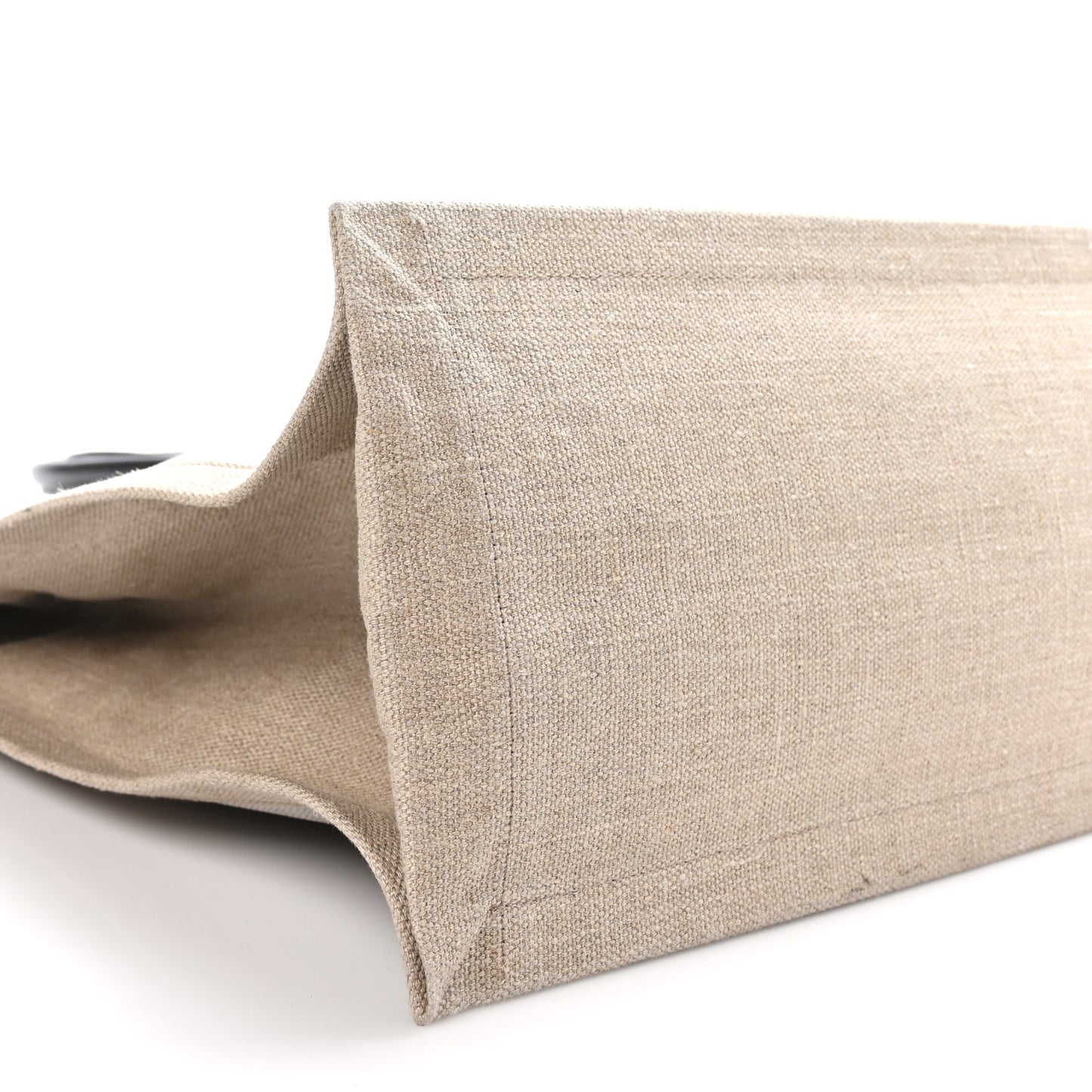 Linen Calfskin Rive Gauche Tote Optic White