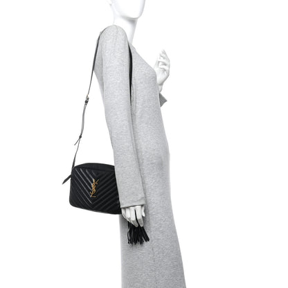 Saint Laurent Calfskin Matelasse Monogram Lou Camera Bag Black 2 of 10