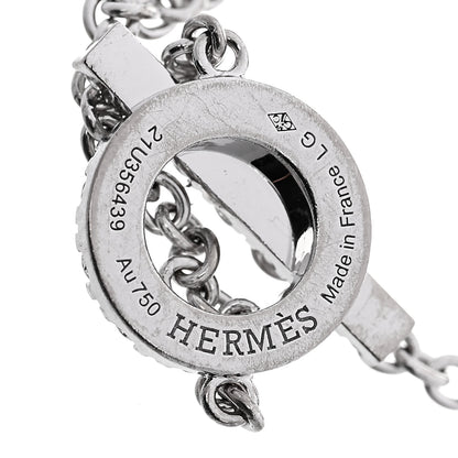 Hermes 18K White Gold Diamond Finesse Bracelet LG 3 of 3