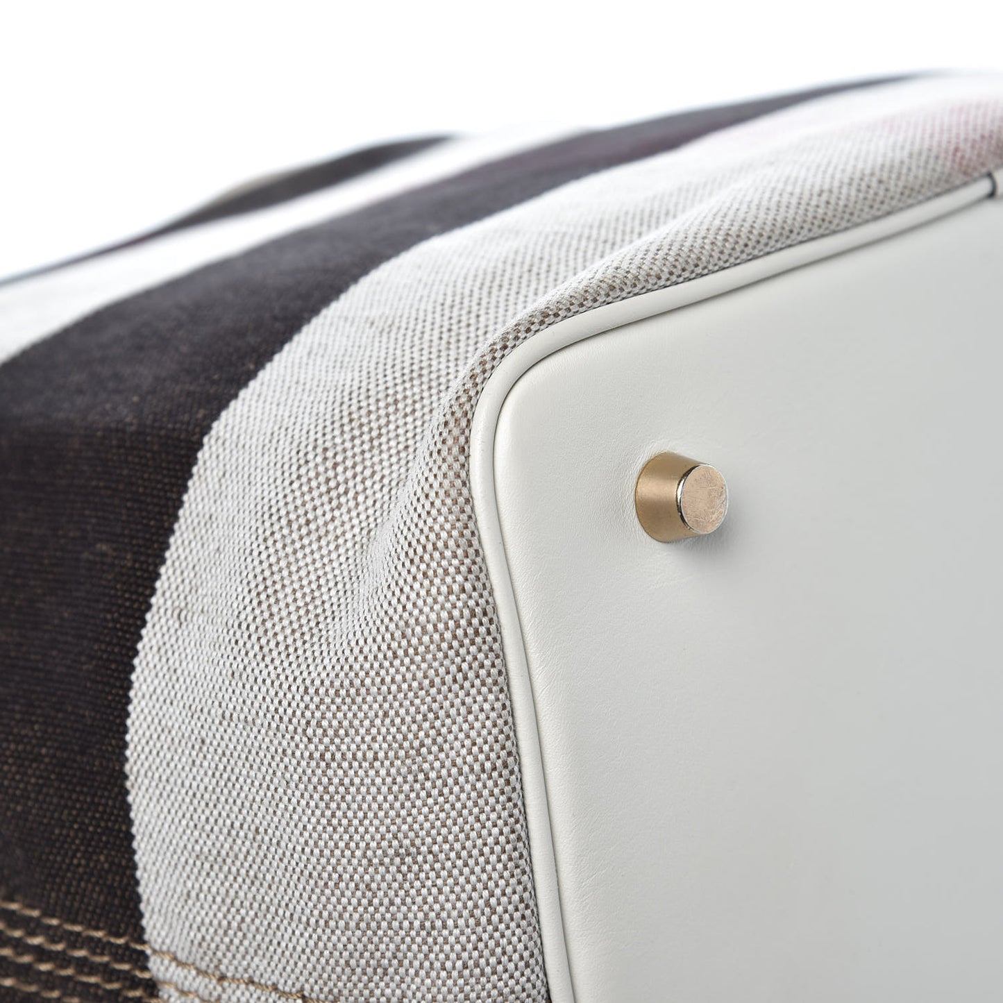 Canvas Mega Check Medium Ashby Hobo White