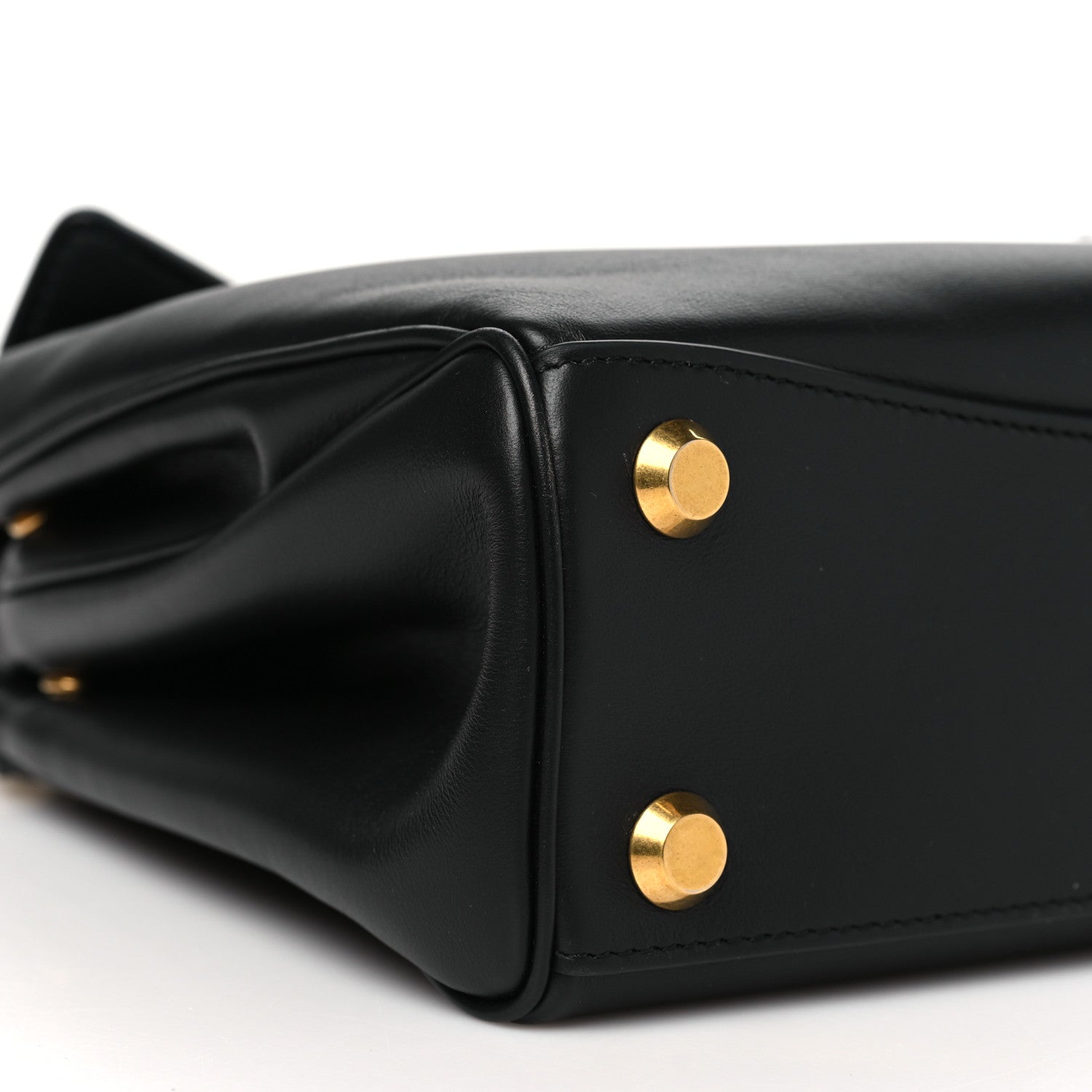 Balenciaga Natural Smooth Calfskin Mini Rodeo Top Handle Handbag Black 9 of 10