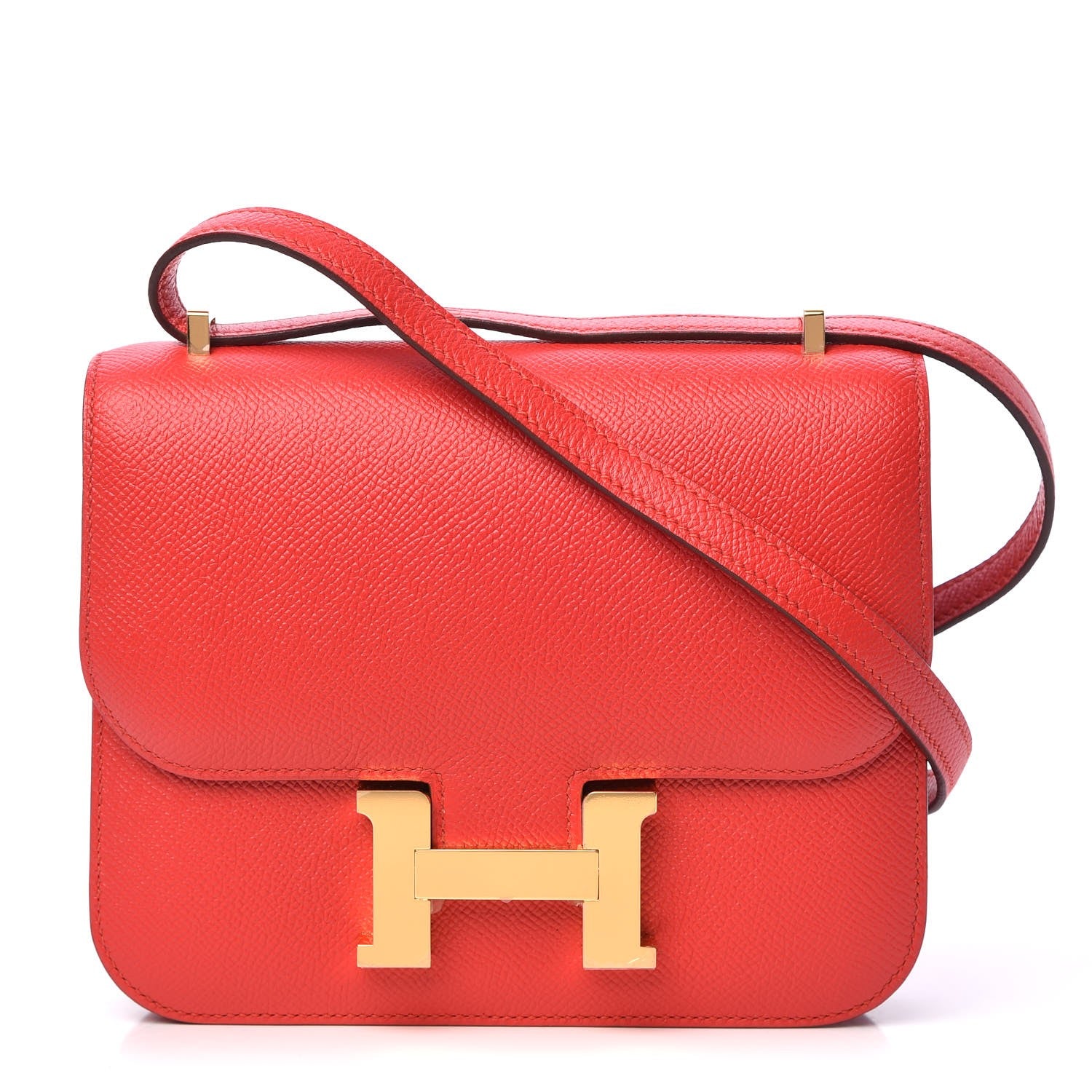Hermes Epsom Horseshoe Constance 18 Rouge Tomate Etoupe 1 of 16