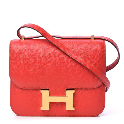 Hermes Epsom Horseshoe Constance 18 Rouge Tomate Etoupe 1 of 16