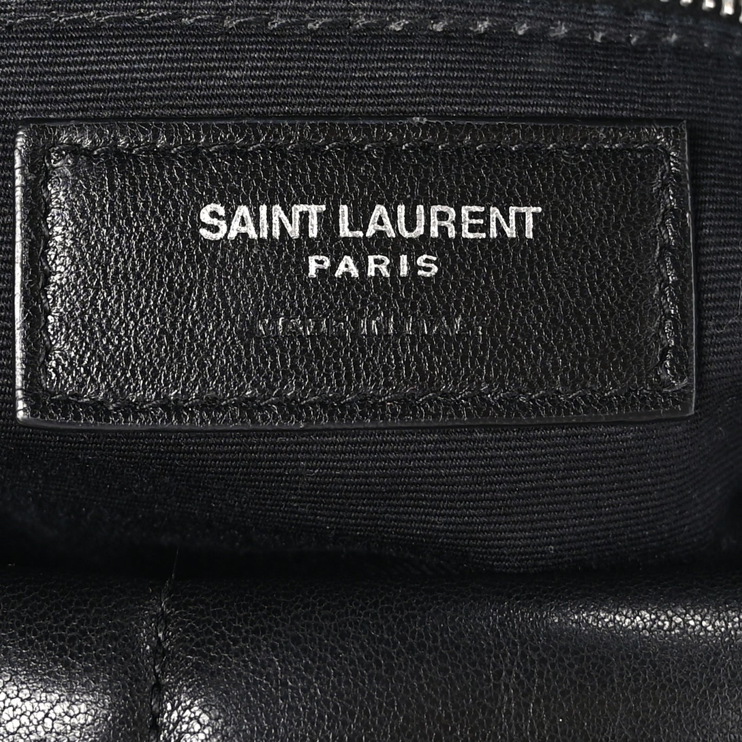 Lambskin Quilted Medium Loulou Puffer Monogram Chain Satchel Black