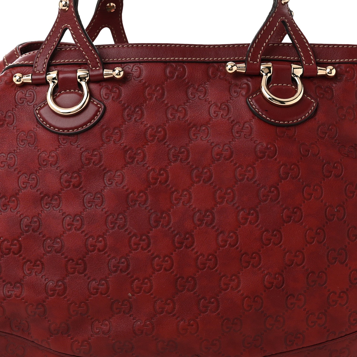 Gucci Guccissima Shoulder Bag Red 8 of 12