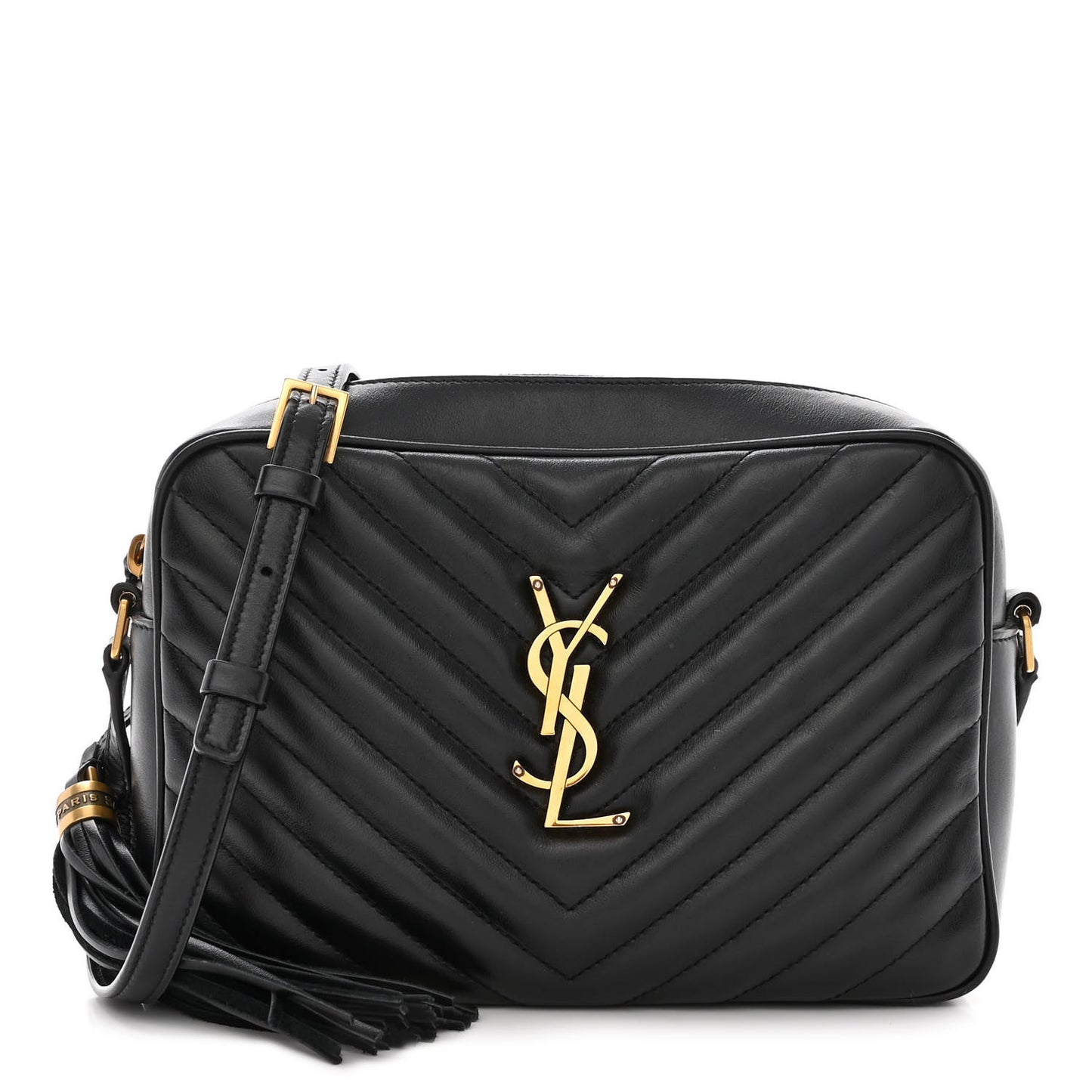 Calfskin Matelasse Monogram Lou Camera Bag Black