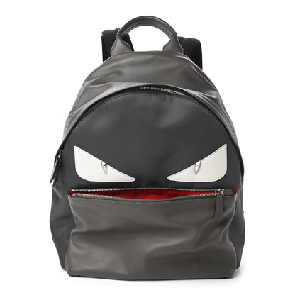 Fendi Nylon Vitello Century Dolce Monster Eyes Rounded Backpack Grey 1 of 11