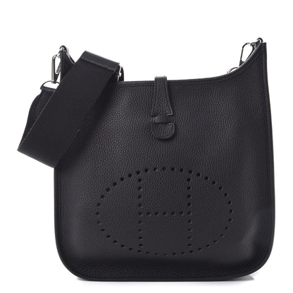 Hermes Taurillon Clemence Evelyne III PM Black 1 of 8