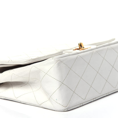 Chanel Lambskin Quilted Medium Double Flap White 9 of 17