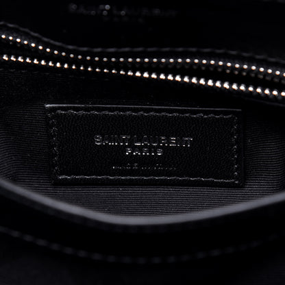 Saint Laurent Calfskin Y Quilted Monogram Toy Loulou Crossbody Bag Black 7 of 16