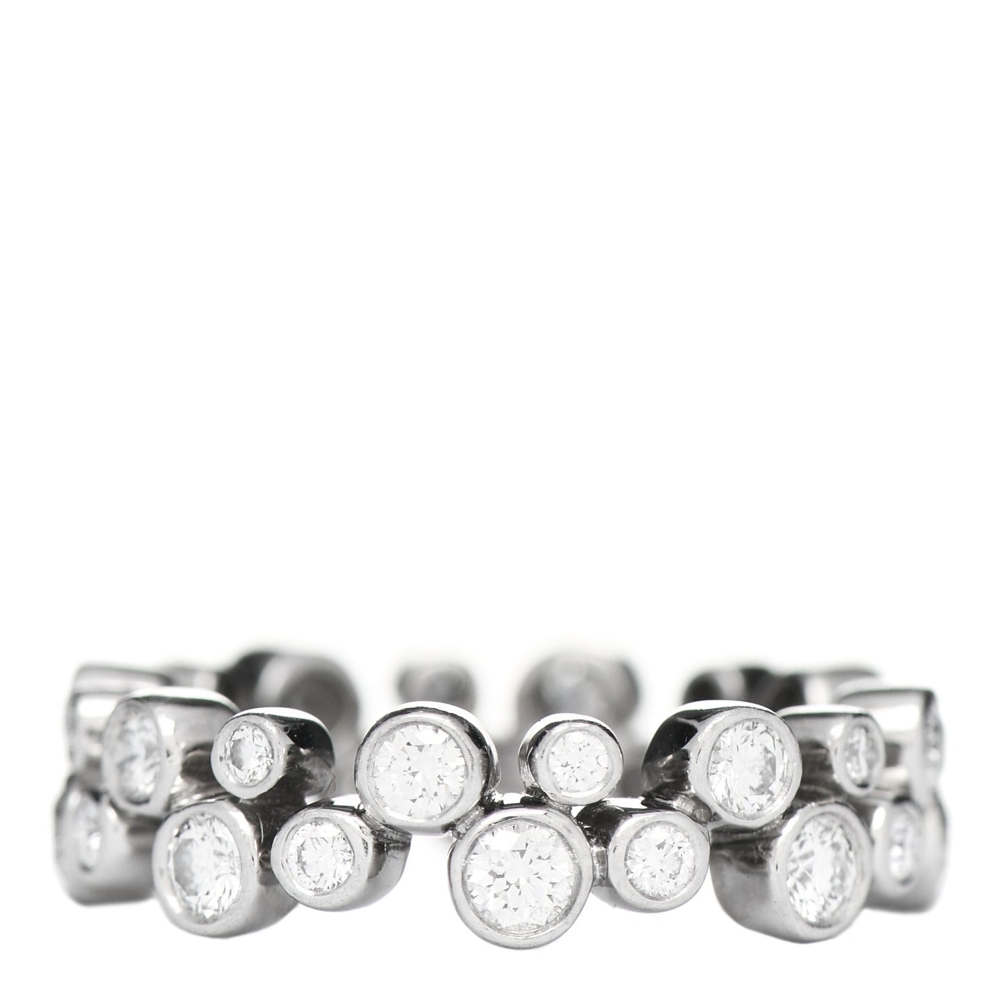 Platinum Diamond Bubble Band Ring 51 5.75
