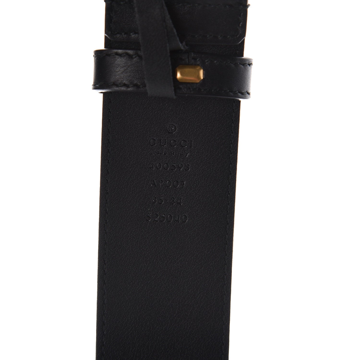 Gucci Calfskin Double G 40mm Belt 85 34 Black 6 of 6