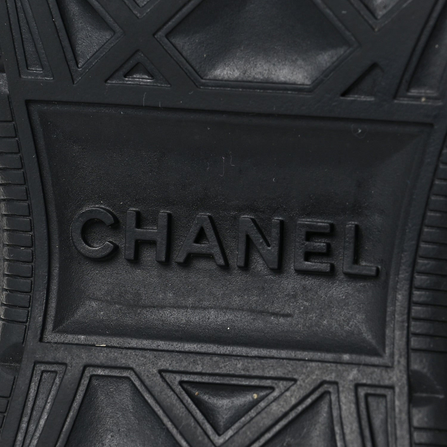 Chanel Nylon Suede Calfskin Womens Logo Sneakers 37.5 Blue Navy Dark Navy 6 of 8