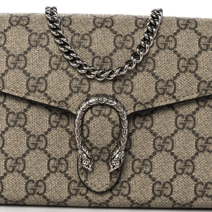 Gucci GG Supreme Monogram Mini Dionysus Chain Wallet Beige Taupe 8 of 13