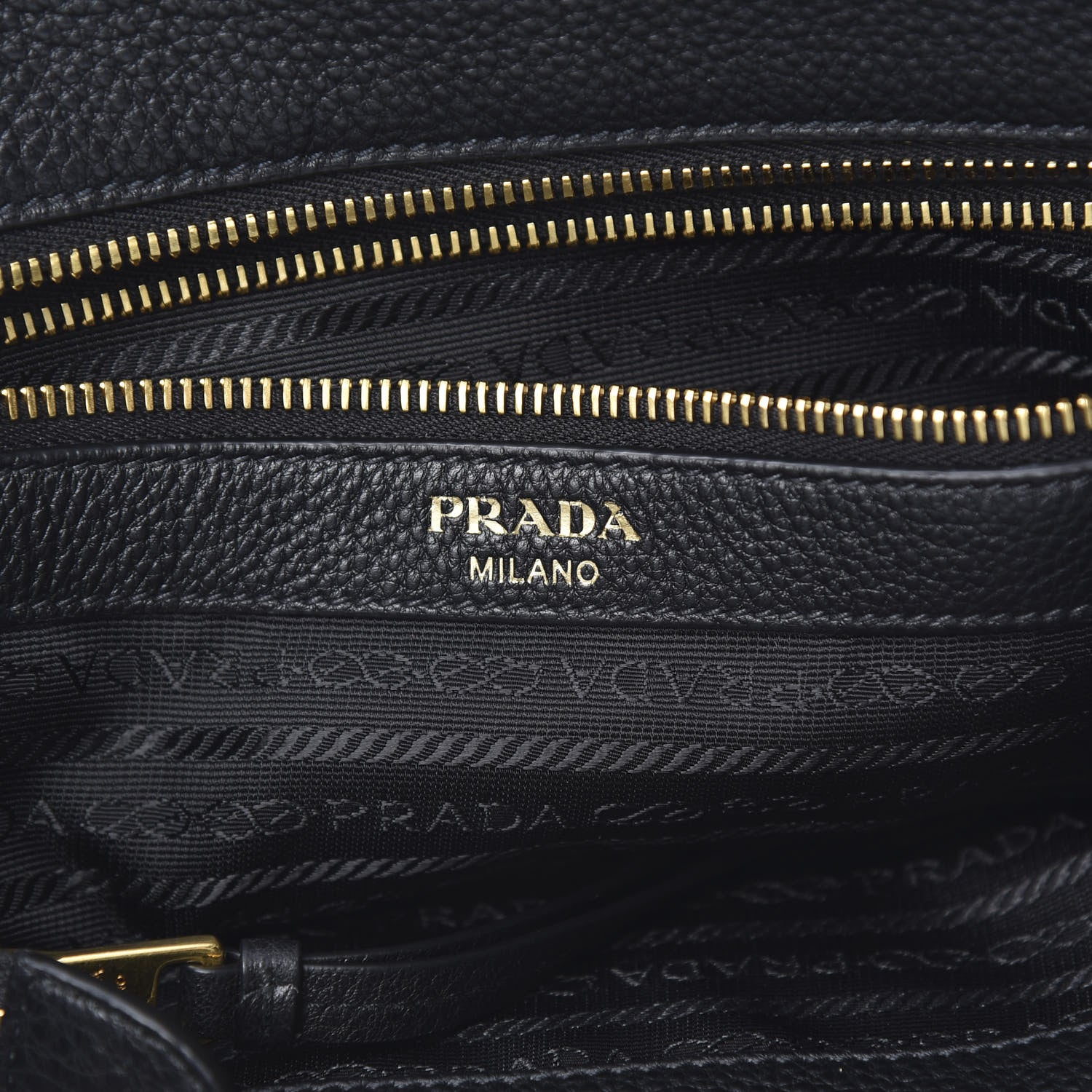 Prada Vitello Phenix Tote Black 6 of 11