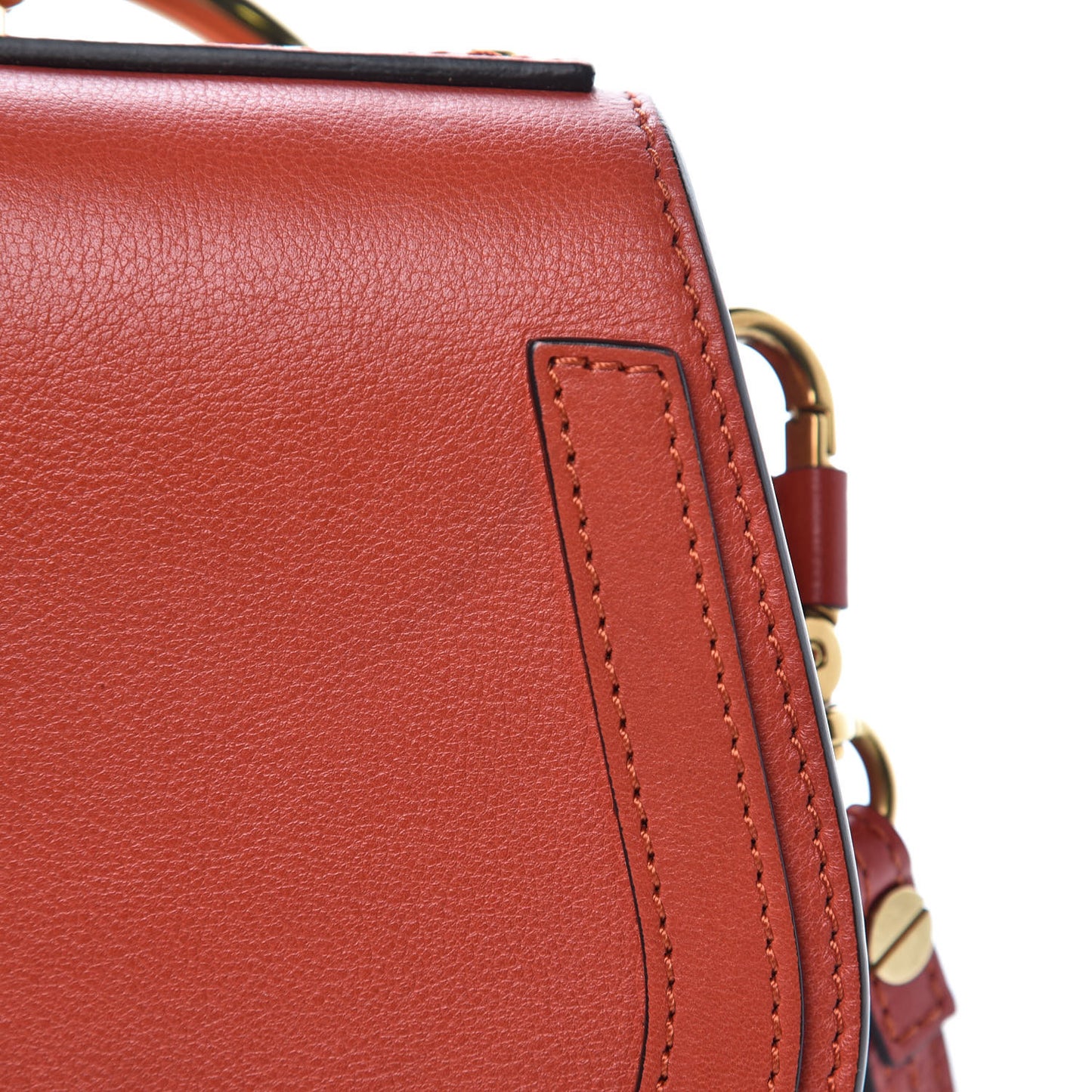 Calfskin Small Nile Bracelet Bag Earthy Red
