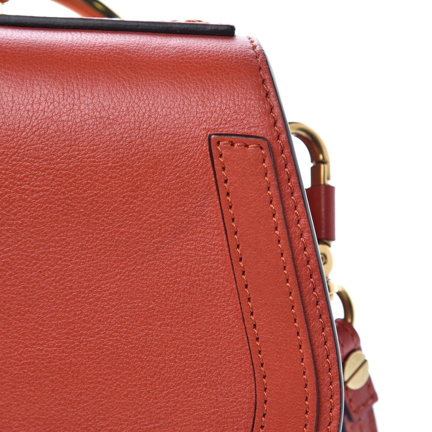 Chloe Calfskin Small Nile Bracelet Bag Earthy Red 9 of 9