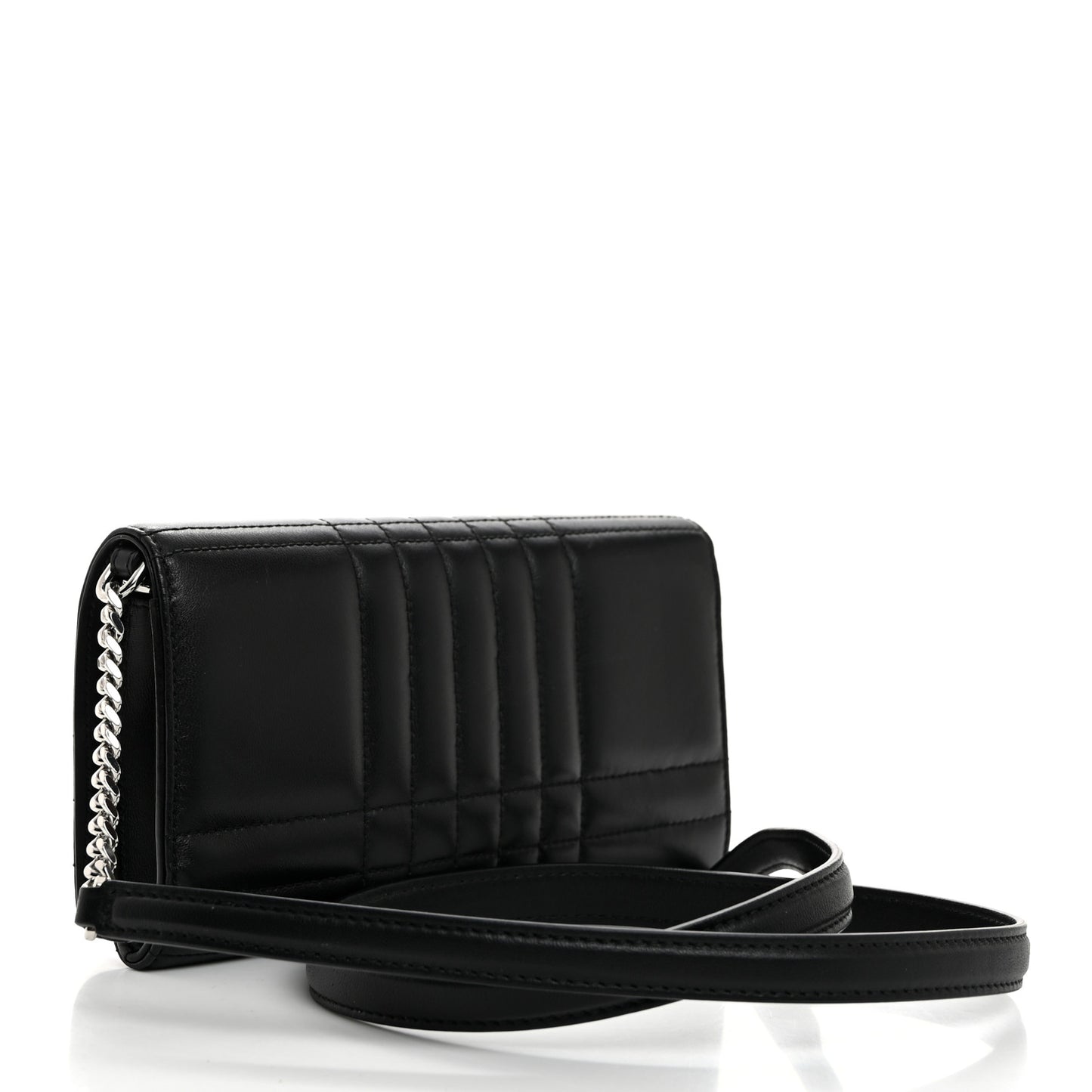 Lambskin Quilted Lola Chain Wallet Black