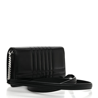 Burberry Lambskin Quilted Lola Chain Wallet Black 2 of 10
