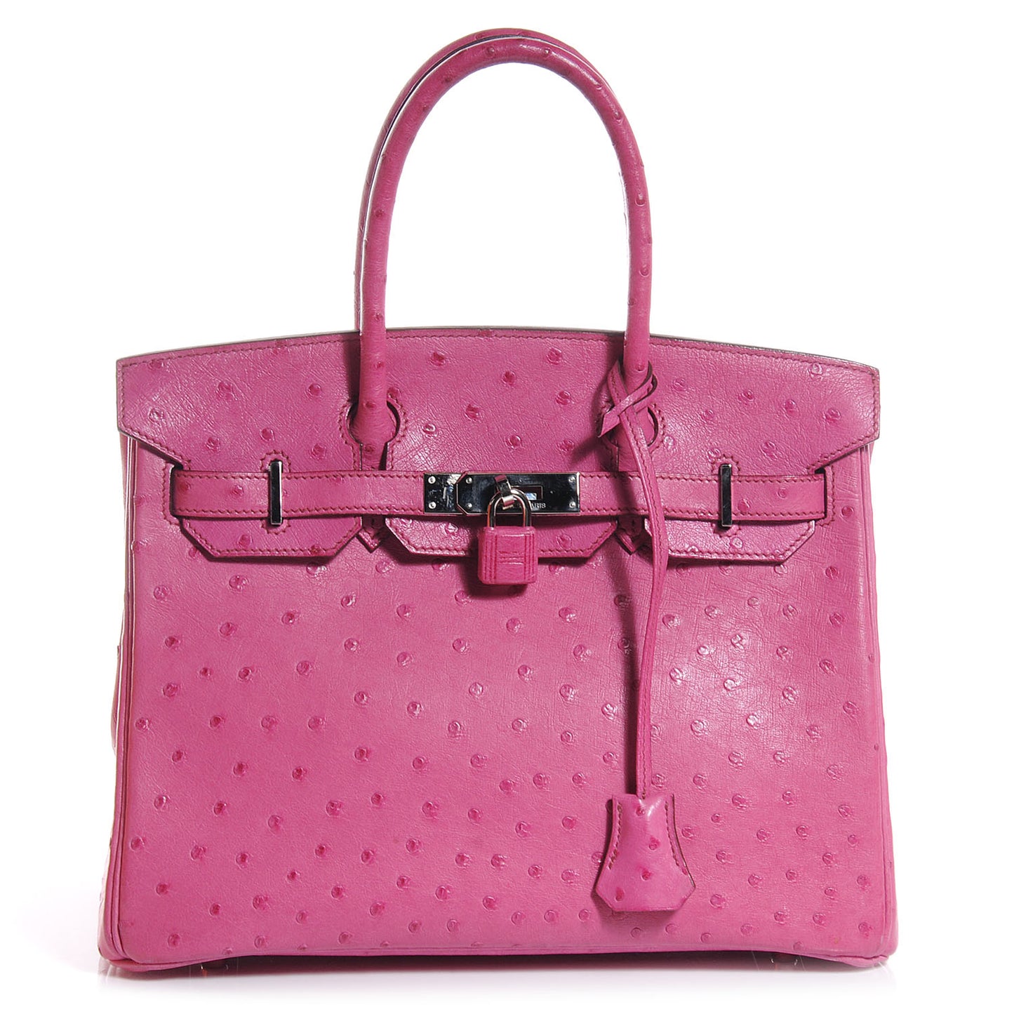 Ostrich Birkin 30 Fuchsia