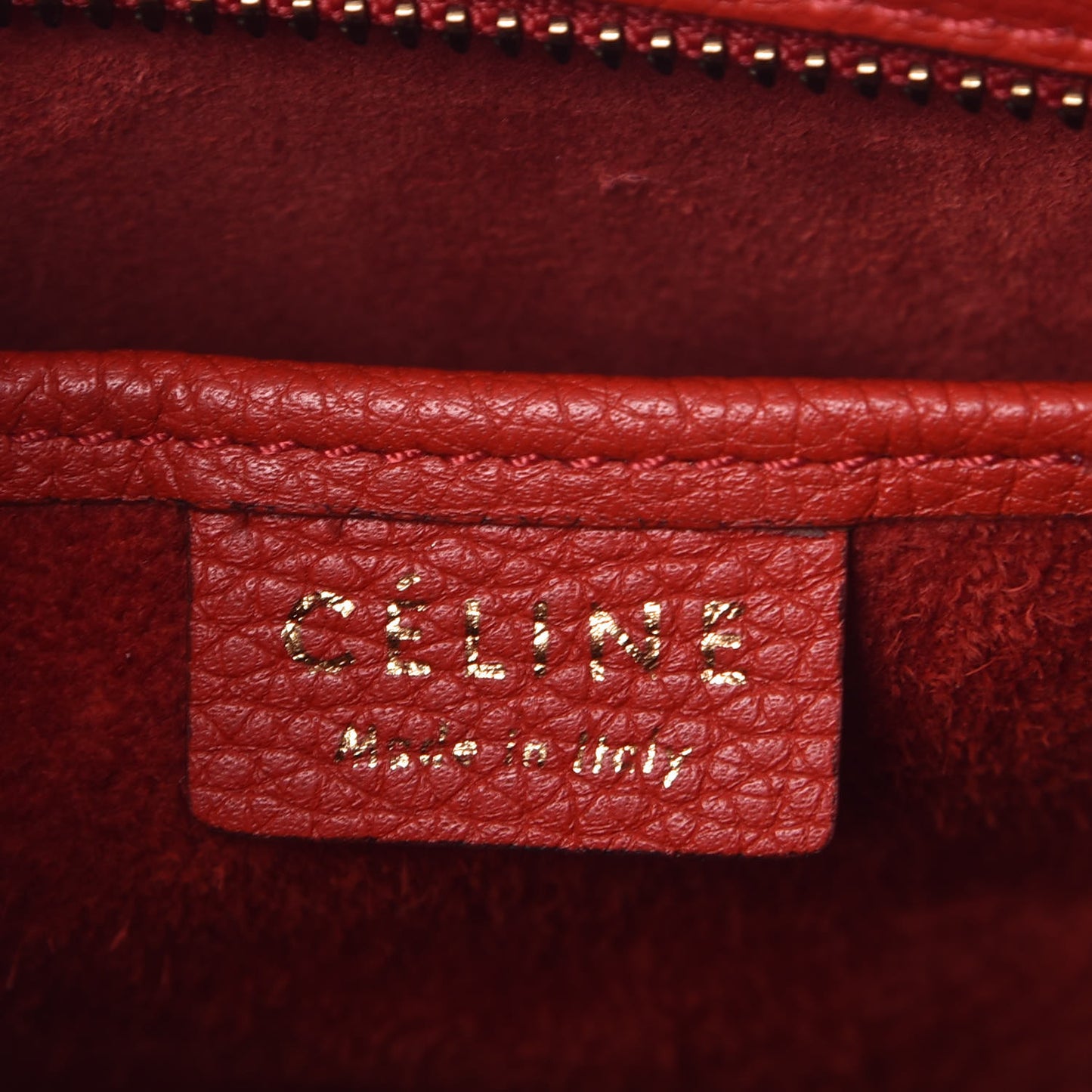 Drummed Calfskin Nano Luggage Coquelicot
