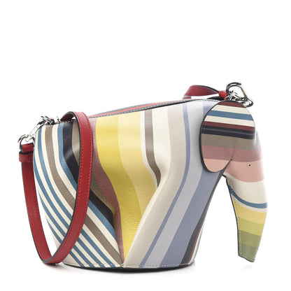 Loewe Calfskin Mini Stripe Elephant Crossbody Bag Multicolor 1 of 10