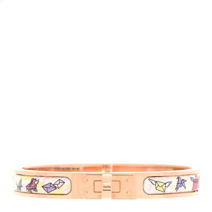 Hermes Enamel Printed Hermes Flagship Mini Clic Kelly Bracelet PM Jasmin 1 of 5