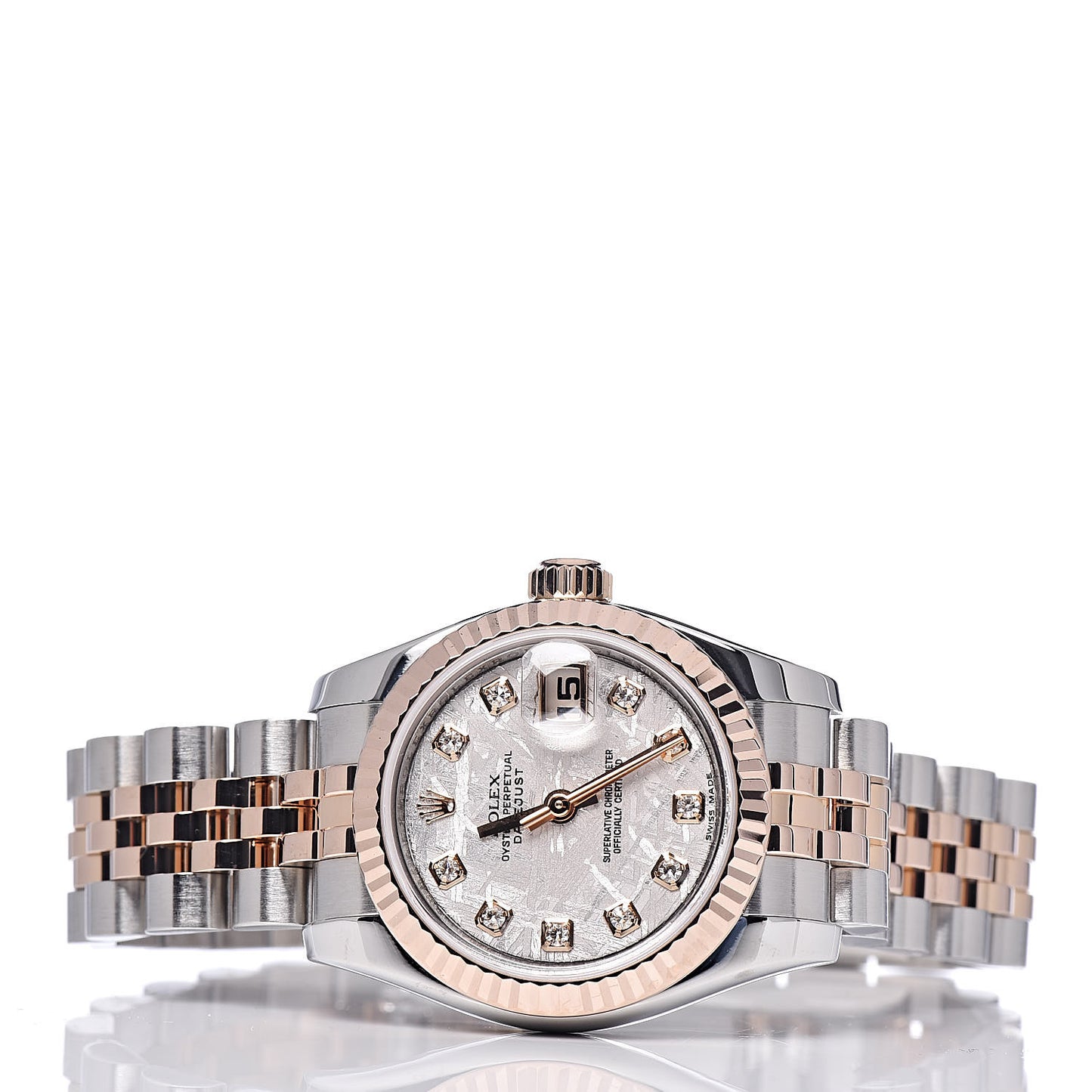 Stainless Steel 18K Everose Gold Diamond Meteorite 26mm Oyster Perpetual DateJust Watch 179171