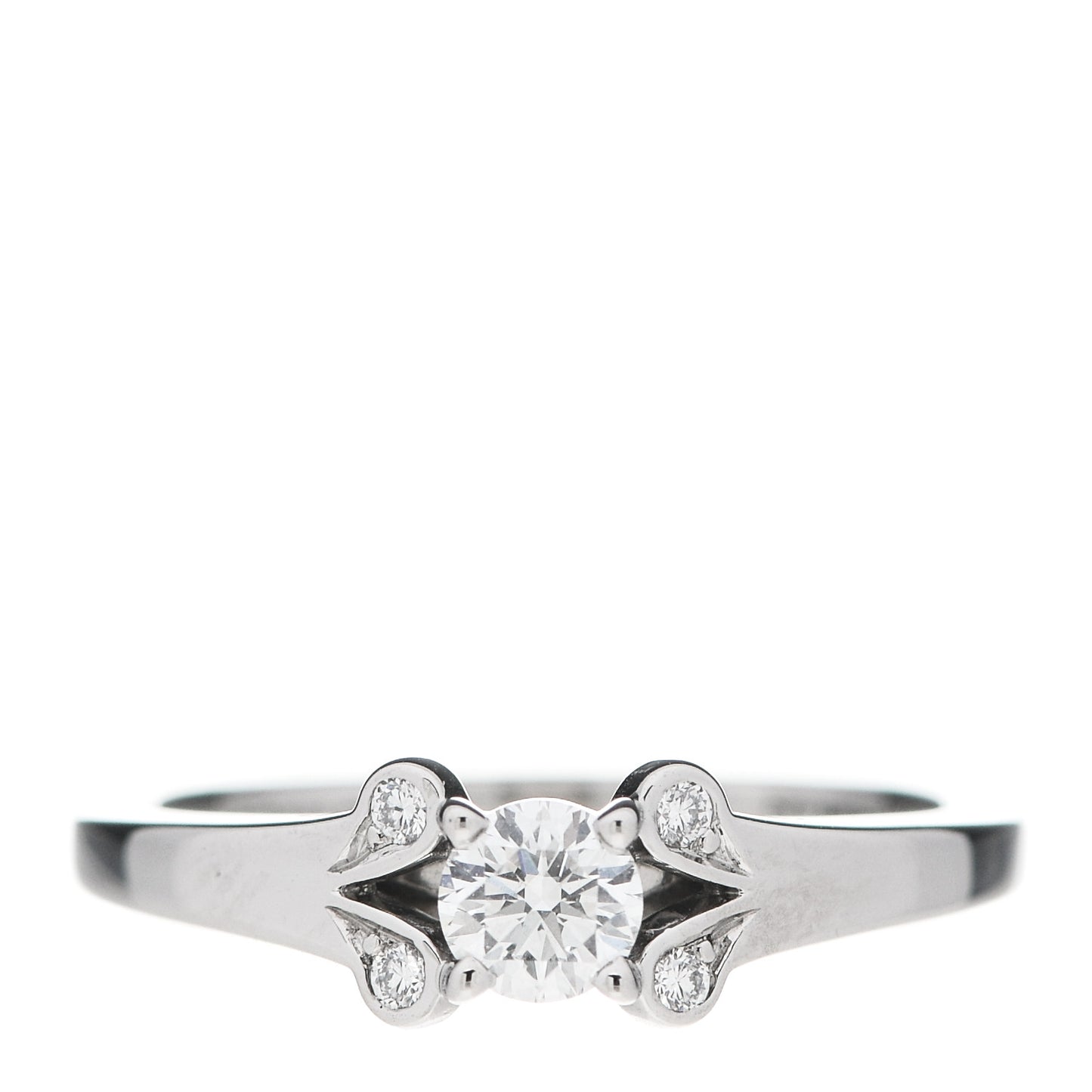 Platinum Diamond .25ct Ballerine Solitaire Engagement Ring 50 5.25