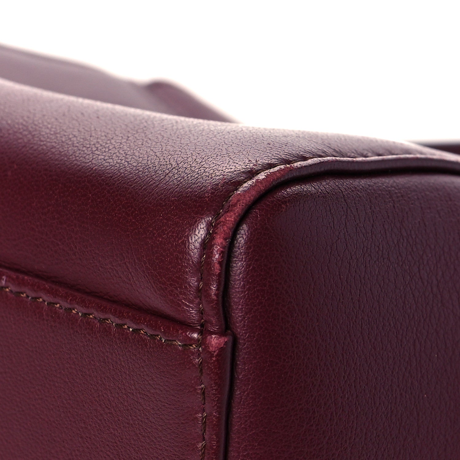 Fendi Nappa Mini Peekaboo Iconic Satchel Bordeaux 9 of 11