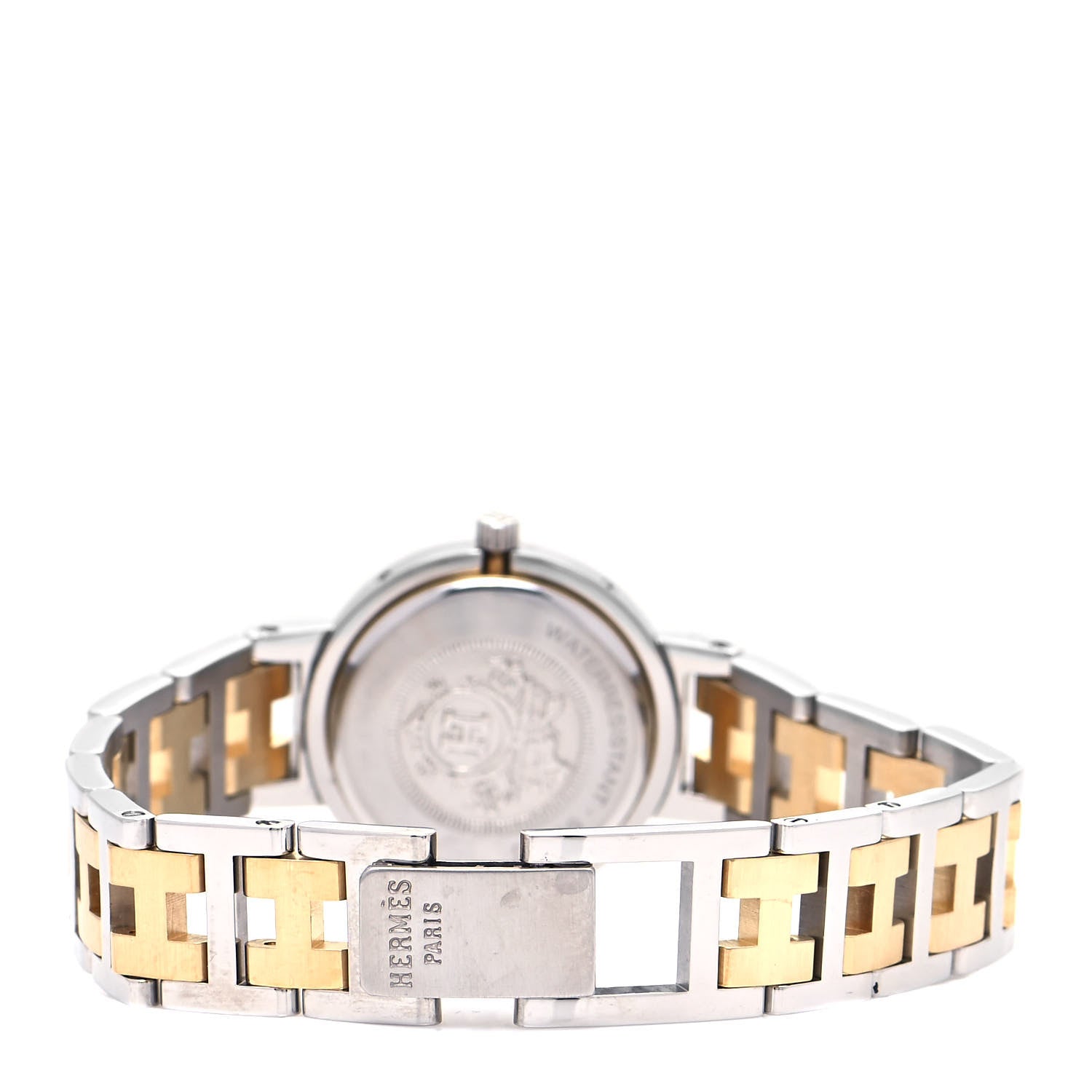Hermes Stainless Steel 24mm Clipper Quartz Watch Gold 3 of 4