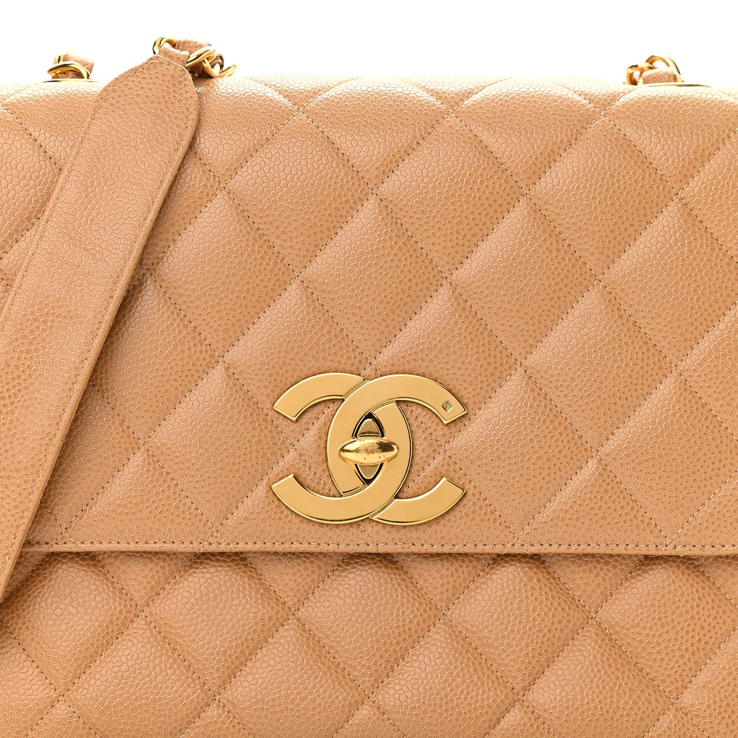 Chanel Caviar Quilted Small Single Flap Beige 13 of 13