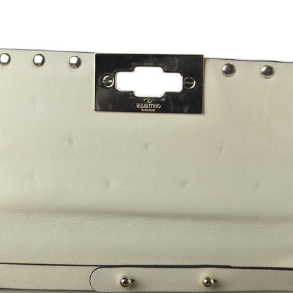 Valentino Garavani Nappa Rockstud Spike Wallet on Chain Light Ivory 10 of 10