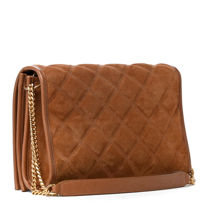 Saint Laurent Suede Quilted Mini Becky Chain Bag Cinnamon 2 of 4